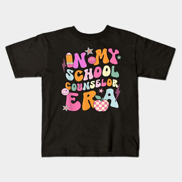 In My Counselor Era Funny Groovy Back To School Teacher Kids T-Shirt by David Brown